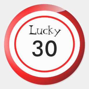 Bingo Balls Lucky Numbers Fun Ronde Sticker