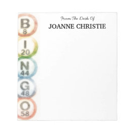 Bingo Balls Personalized Notepad Notitieblok