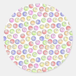 Bingo Balls Ronde Sticker