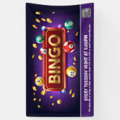 Bingo Bannière de nuit PTO PTA Eglise Bannière (Vertical)