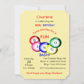 Bingo Bash Thème Amusant Colorful Invitation de la (Devant)