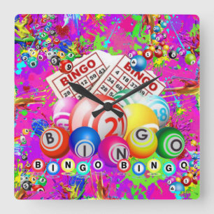 BINGO BINGO Ontworpen Door CBDOilPrincess Vierkante Klok