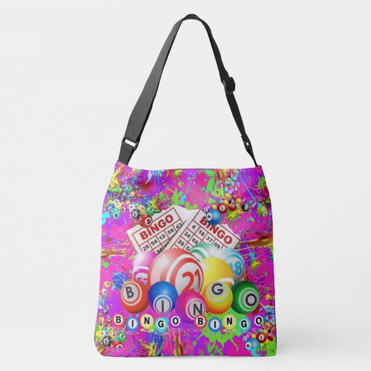 Bingo Bingo Splattered Paint Crossbody Tas (Achterkant)