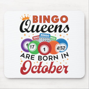 Bingo Birthday Bingo Queens wordt geboren in oktob Muismat