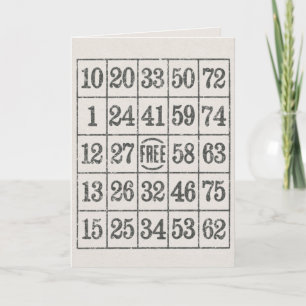 Bingo Birthday Kaart