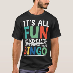 Bingo Caller Grappig Gokken Loterij Bingo Speler B T-shirt