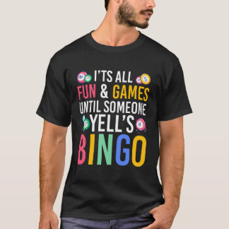 Bingo Caller Loterij Gokken Bingo Winnaar Bingo T-shirt