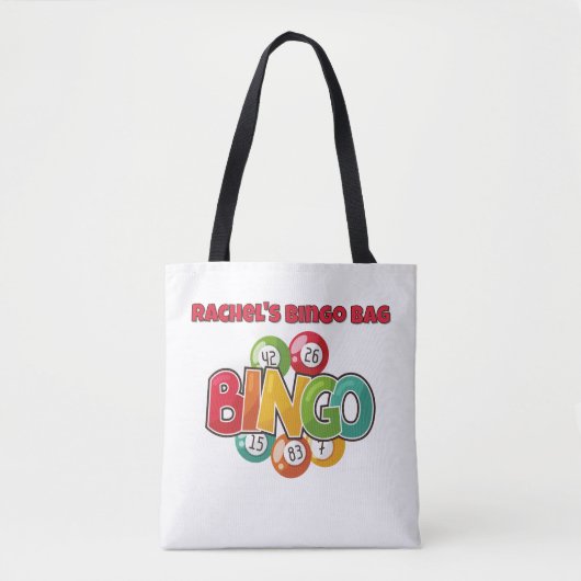 Bingo Canvas tas, Aangepaste Bingo Tas (Voorkant)