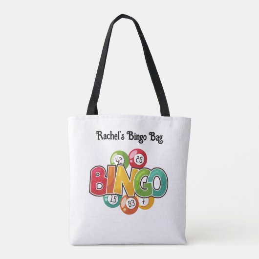 Bingo Canvas tas, Aangepaste Bingo Tas (Achterkant)