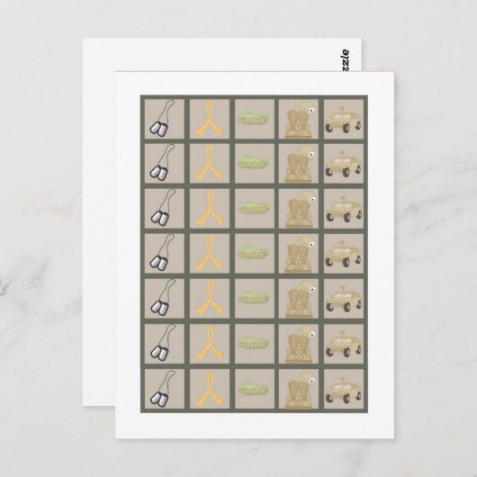 Bingo Card Markers ARMY ACU Camoflauge Digital Briefkaart (Voorkant / Achterkant)