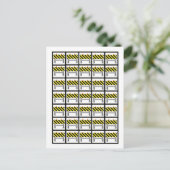 Bingo Card Markers Construction Black and Yellow Briefkaart (Staand voorkant)