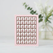 Bingo Card Markers Pink Ladybug Briefkaart (Staand voorkant)