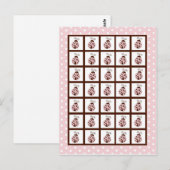 Bingo Card Markers Pink Ladybug Briefkaart (Voorkant / Achterkant)