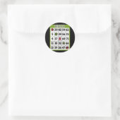 Bingo Card Ronde Sticker (Tas)