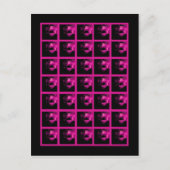 Bingo Cartes Markers Sweet 16 Hot rose Black Party (Devant)