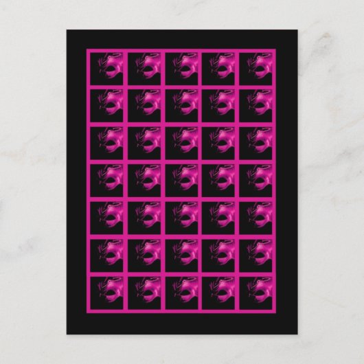 Bingo Cartes Markers Sweet 16 Hot rose Black Party (Devant)