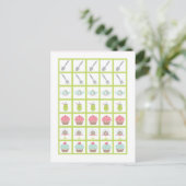 Bingo Cartes Markers Tea Party Pink Pastel Fleurs (Debout devant)