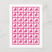 Bingo Cartes Marqueurs Pink Poodle Paris Tour Eiff (Devant)