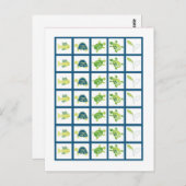Bingo Cartes Marqueurs Turtle Reef Ocean Turtle (Devant / Derrière)