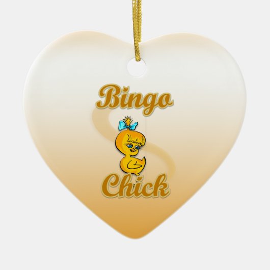 Bingo Chick Keramisch Ornament (Voorkant)