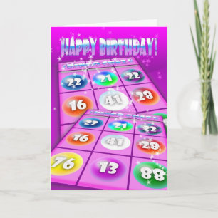 Bingo Crazy carte d'anniversaire