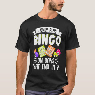 Bingo de Speler Lucky Bingo 21 van de Bezoeker van T-shirt