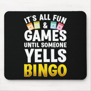Bingo Design voor Mannen Vrouwen Bingo Novelty Gam Muismat