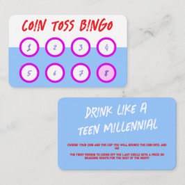Bingo Drink spel voor feesten Visitekaartje