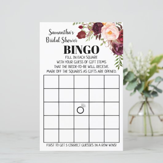 Bingo engelse spaanse Vrijgezellenfeest marsala (Staand voorkant)