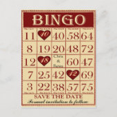 Bingo Enregistrer la date carte postale (Devant)