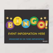 Bingo Event Kleurrijk Briefkaart (Achterkant)