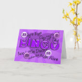 Bingo Fan carte d'anniversaire Kelly's Eye Numéro (Fleur jaune)