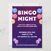 Bingo Fun Night Uitnodiging Fondsenwerving (Voorkant)