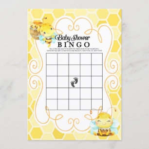 Bingo Game bije Baby shower Kaart