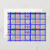 Bingo Game Patronen Groot Net Briefkaart (Voorkant / Achterkant)