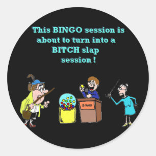 Bingo Gone Bad Ronde Sticker