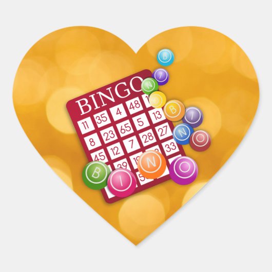 Bingo Hart Sticker (Voorkant)