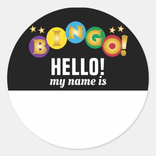 Bingo Hello Name Tag (Voorkant)