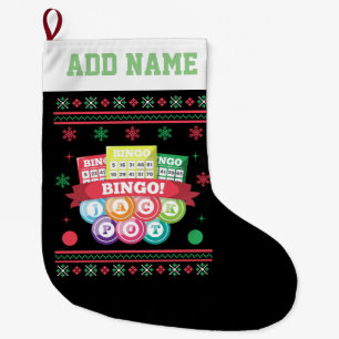 Bingo Jackpot Ugly KerstSweater Grote Kerstsok