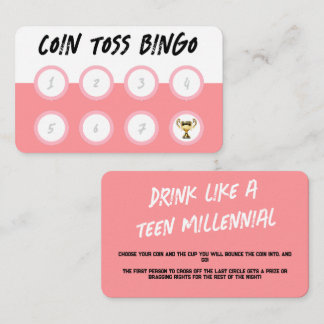 Bingo Kaart Drink spel voor feesten Visitekaartje