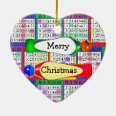 BINGO-Kaart | Kerstmis van BINGO Lover Keramisch Ornament (Achterkant)