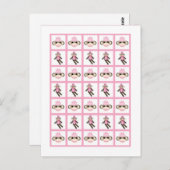 Bingo Kaart Markers Pink Sock Monkey (Voorkant / Achterkant)