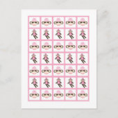 Bingo Kaart Markers Pink Sock Monkey (Voorkant)