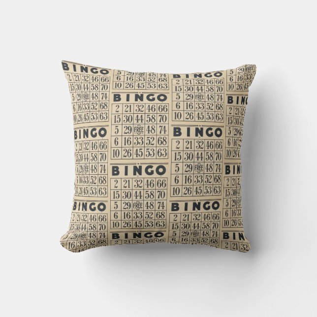  Bingo Kaart Pattern Pillow Kussen (Voorkant)