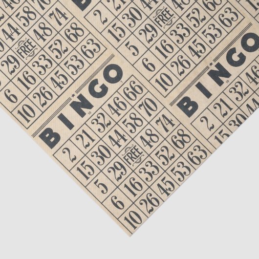 Bingo Kaart Weefpapier Tissuepapier (Detail)