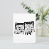 Bingo kaarten chips spel kunst illustratie (Staand voorkant)