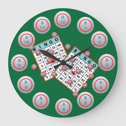 Bingo Kaarten en Ballen Grote Klok (Voorkant)