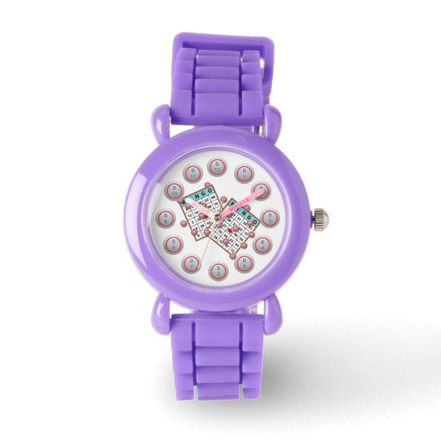 Bingo Kaarten en genummerd Bingo Ball Face Horloge (Voorkant)