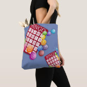 Bingo-kaarten en markeertekens afdrukken Canvas ta Tote Bag (Dichtbij)