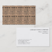  bingo-kaarten visitekaartje (Voorkant / Achterkant)